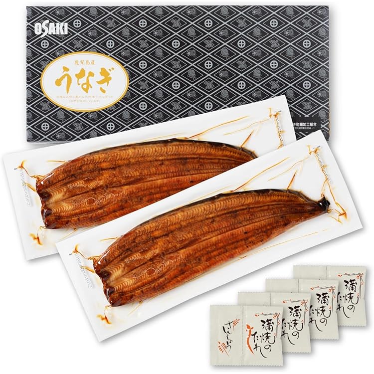 Amazon.co.jp: おおさきうなぎ 鹿児島県産 うなぎ長蒲焼 2尾 計330g